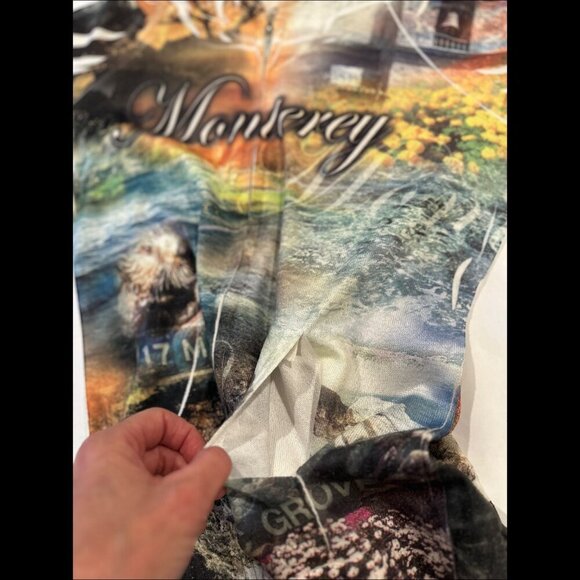 Passion-I Monterey Scenic Print Hooded Sweatshirt Multi Color Size Women M - Picture 15 of 15